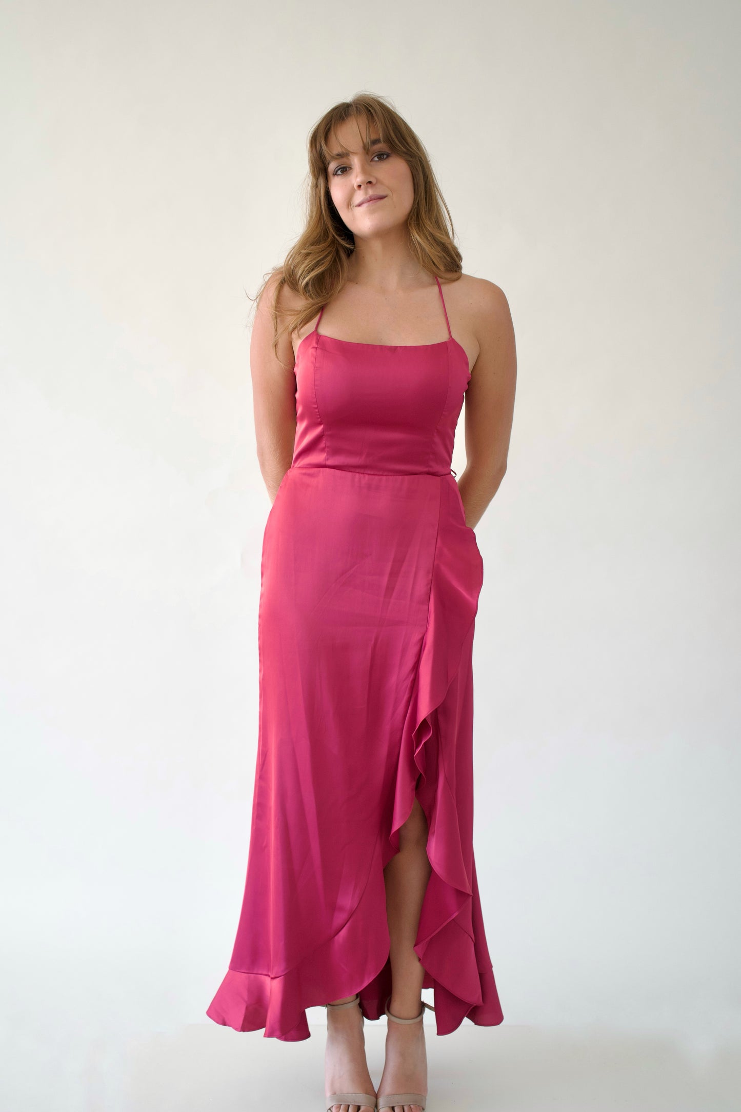 Vestido largo Magenta