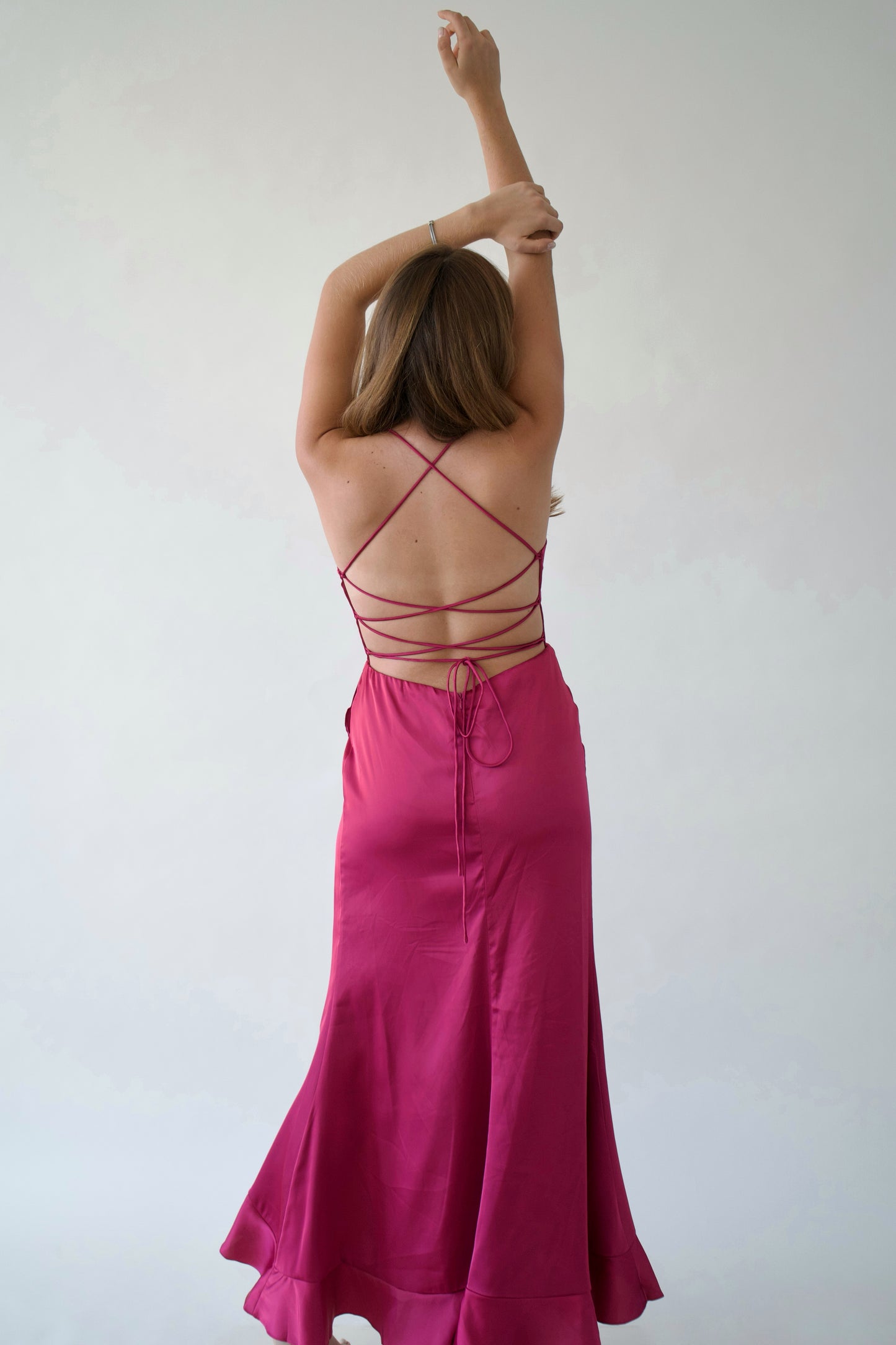 Vestido largo Magenta