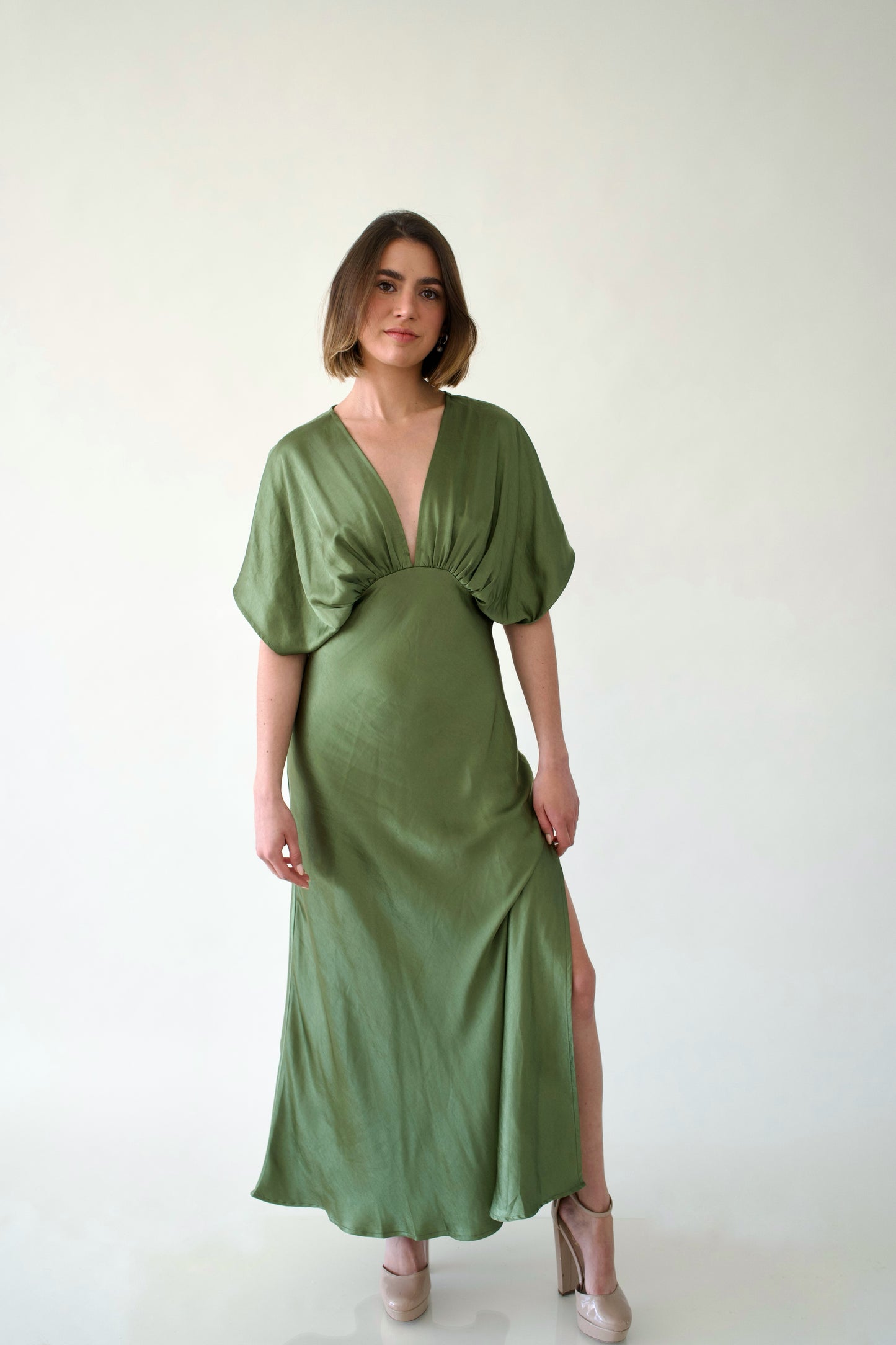 Vestido largo Verde Olivo