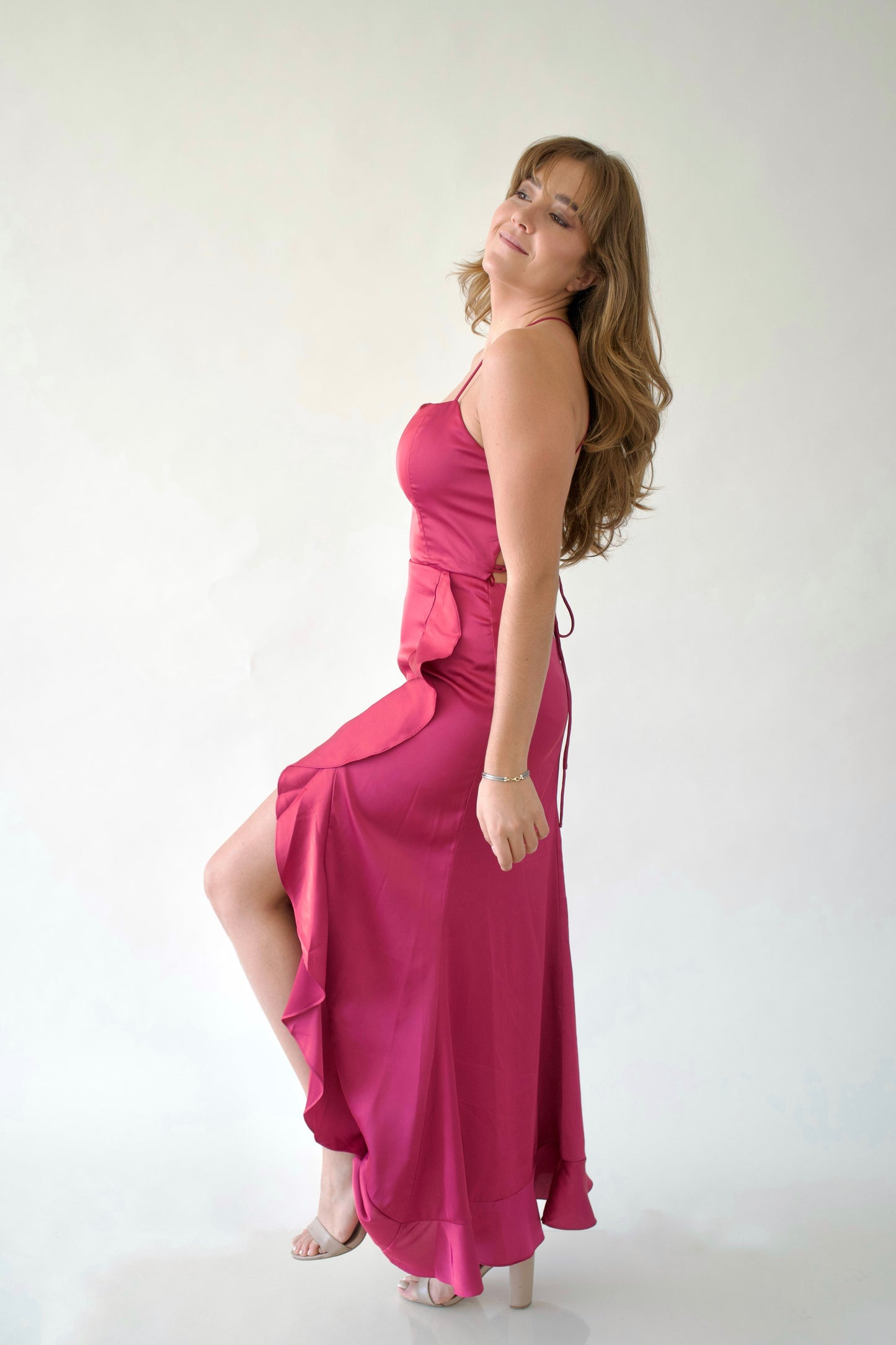 Vestido largo Magenta