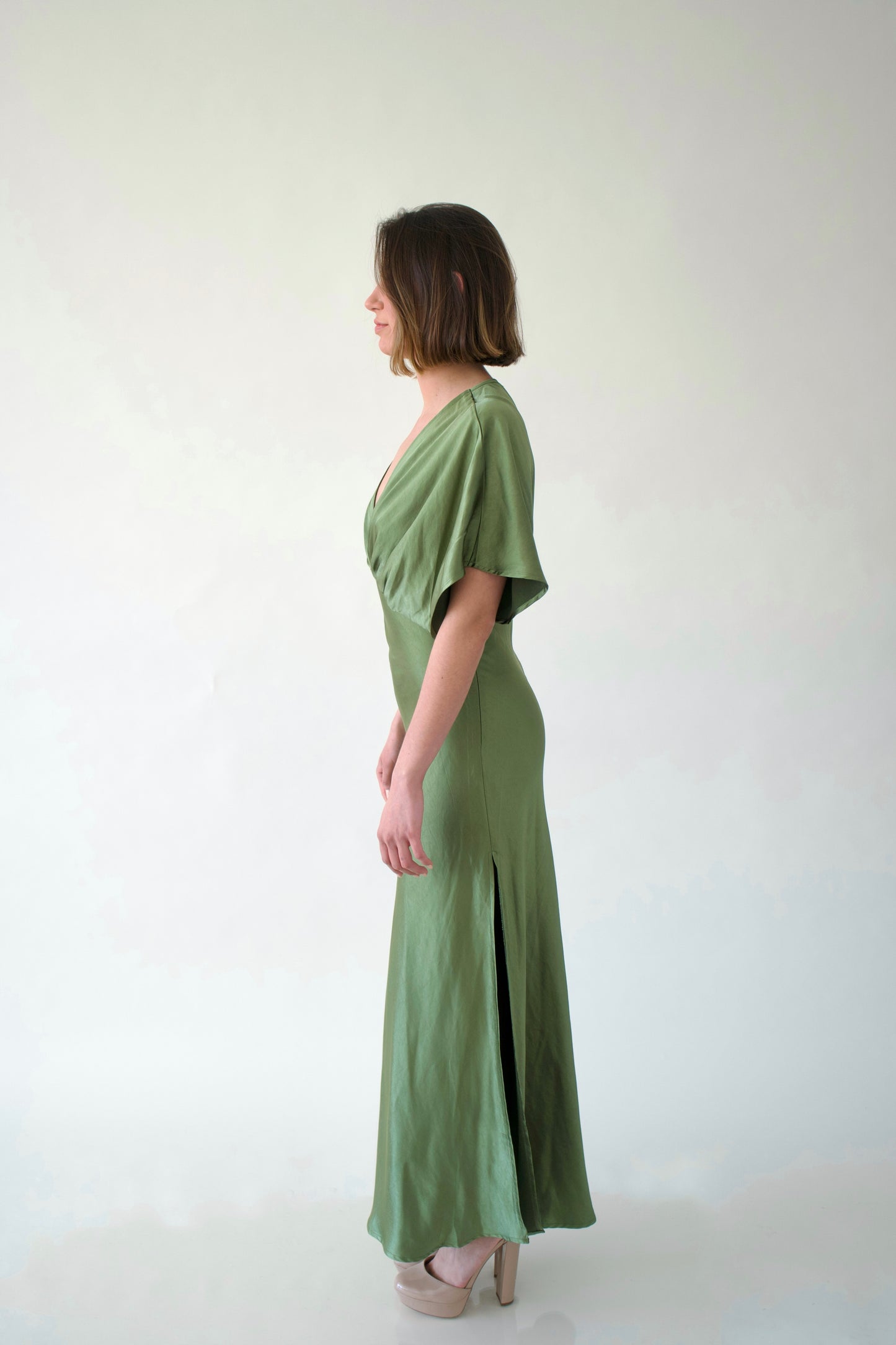 Vestido largo Verde Olivo