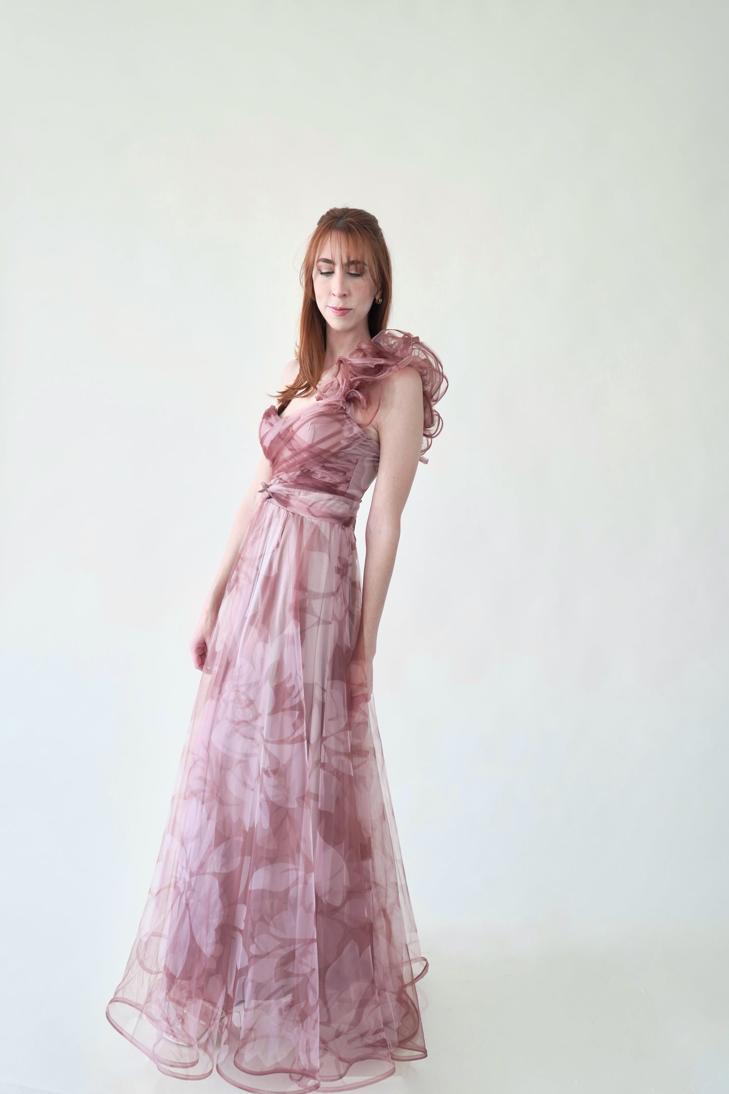 Vestido Maxi Tul Nude
