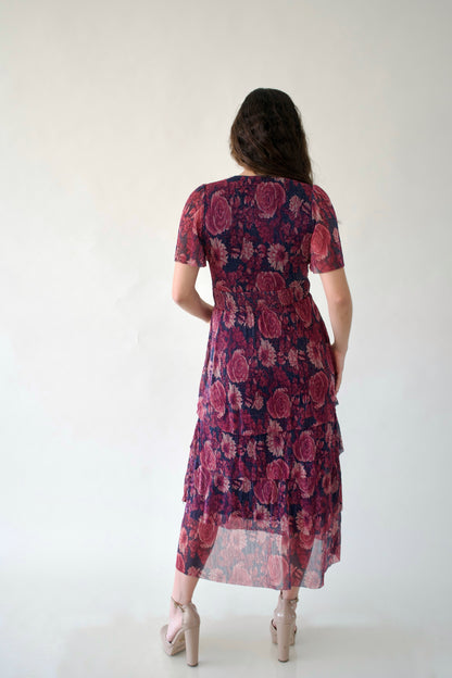 Vestido Midi Estampado Glitter